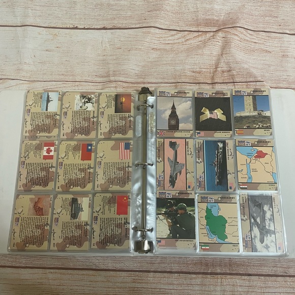 1991 Desert Storm Pro Set 253 Trading Cards In Card Binder - Picture 5 of 10